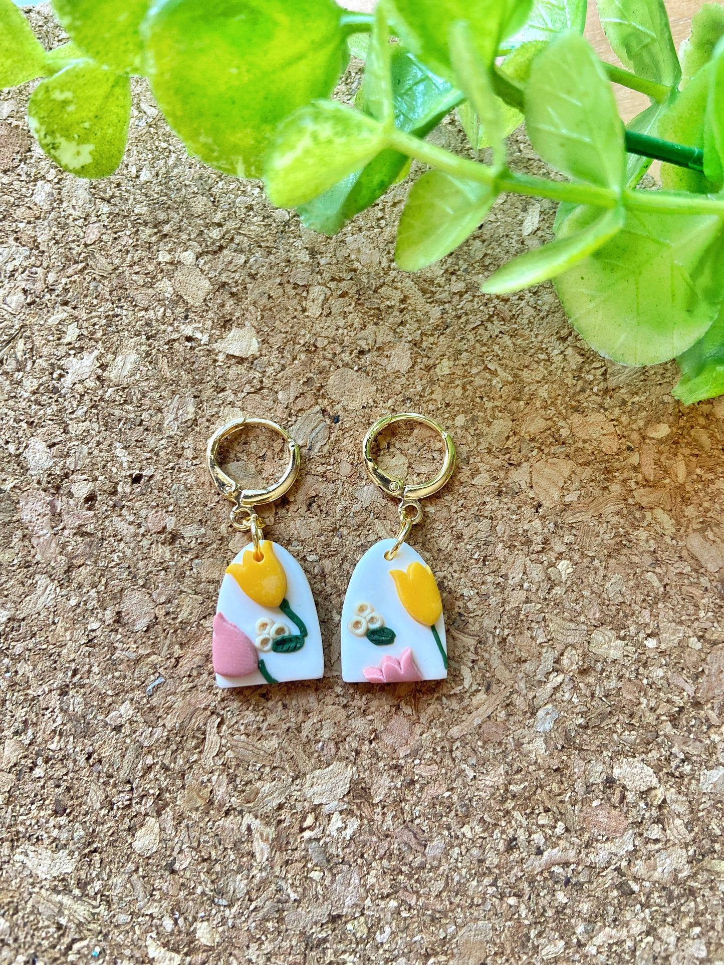 Small Flowers clay Earring