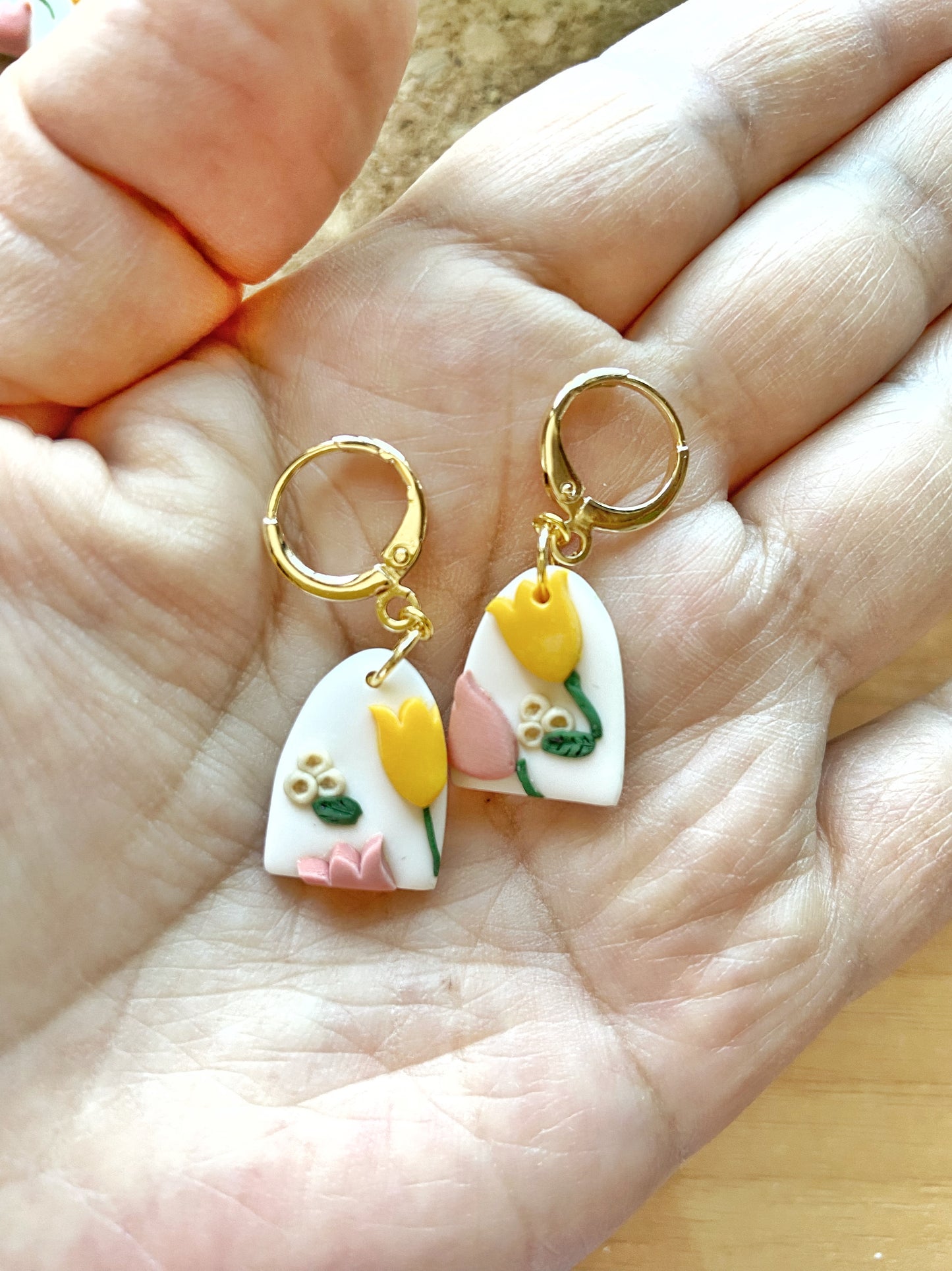 Small Flowers clay Earring